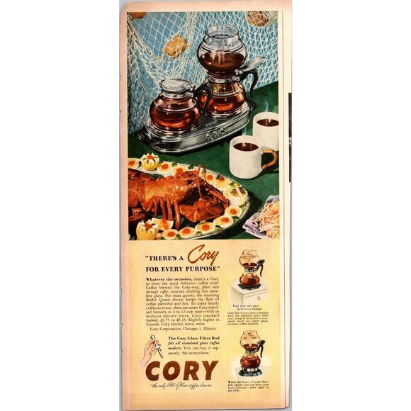 Vintage Print Ad Oxydol Safe For Colors Laundry Soap Cory Glass Coffee Brewer - Picture 3 of 4